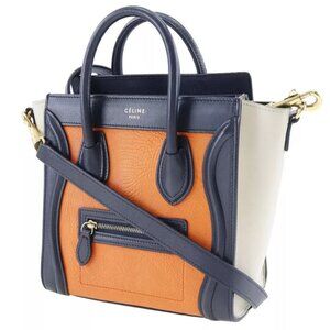 CELINE Luggage nano shopper Shoulder Bag Calfskin Women